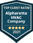 badge top client rated alpharetta hvac company 2021