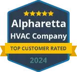 badge top client rated alpharetta hvac company 2024